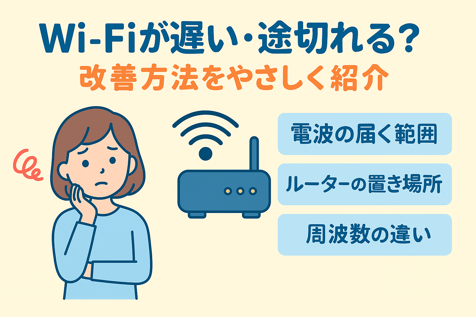 Wi-Fiが遅い、または切断される?簡単な解決方法と初心者向けトラブルシューティングガイド | つながるしくみの話